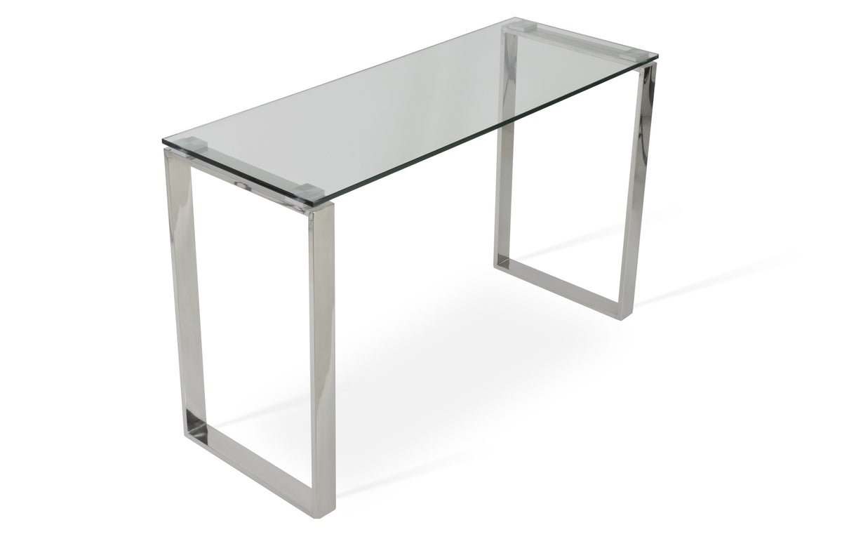 Calvin Console Sofa Table by SohoConcept - Glass.
