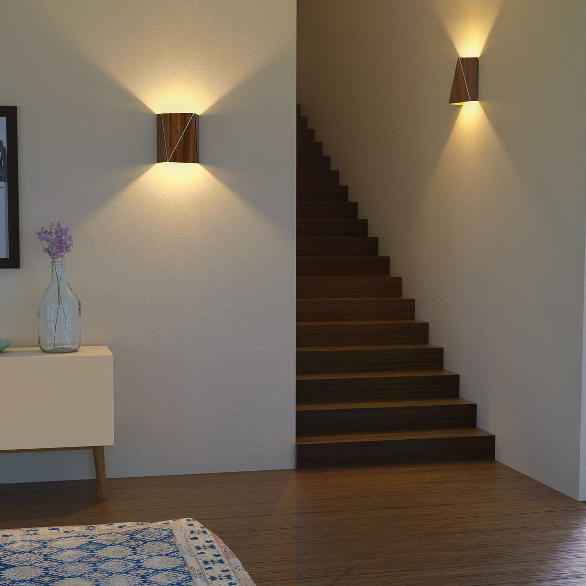 Calx LED Sconce by Cerno, showing calx led sconces in live shot.