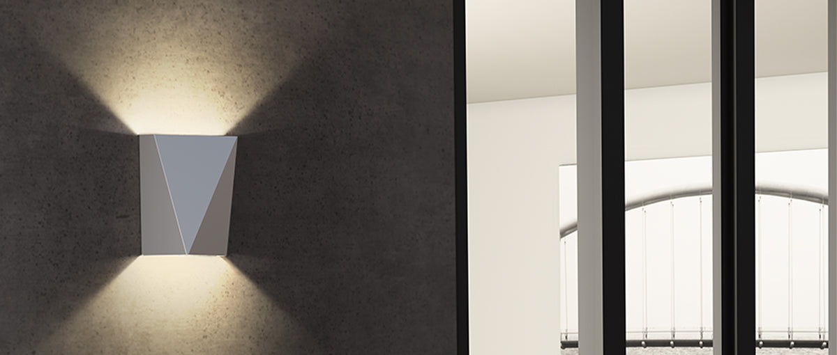 Calx Outdoor LED Sconce by Cerno, showing of calx outdoor led sconce in live shot.