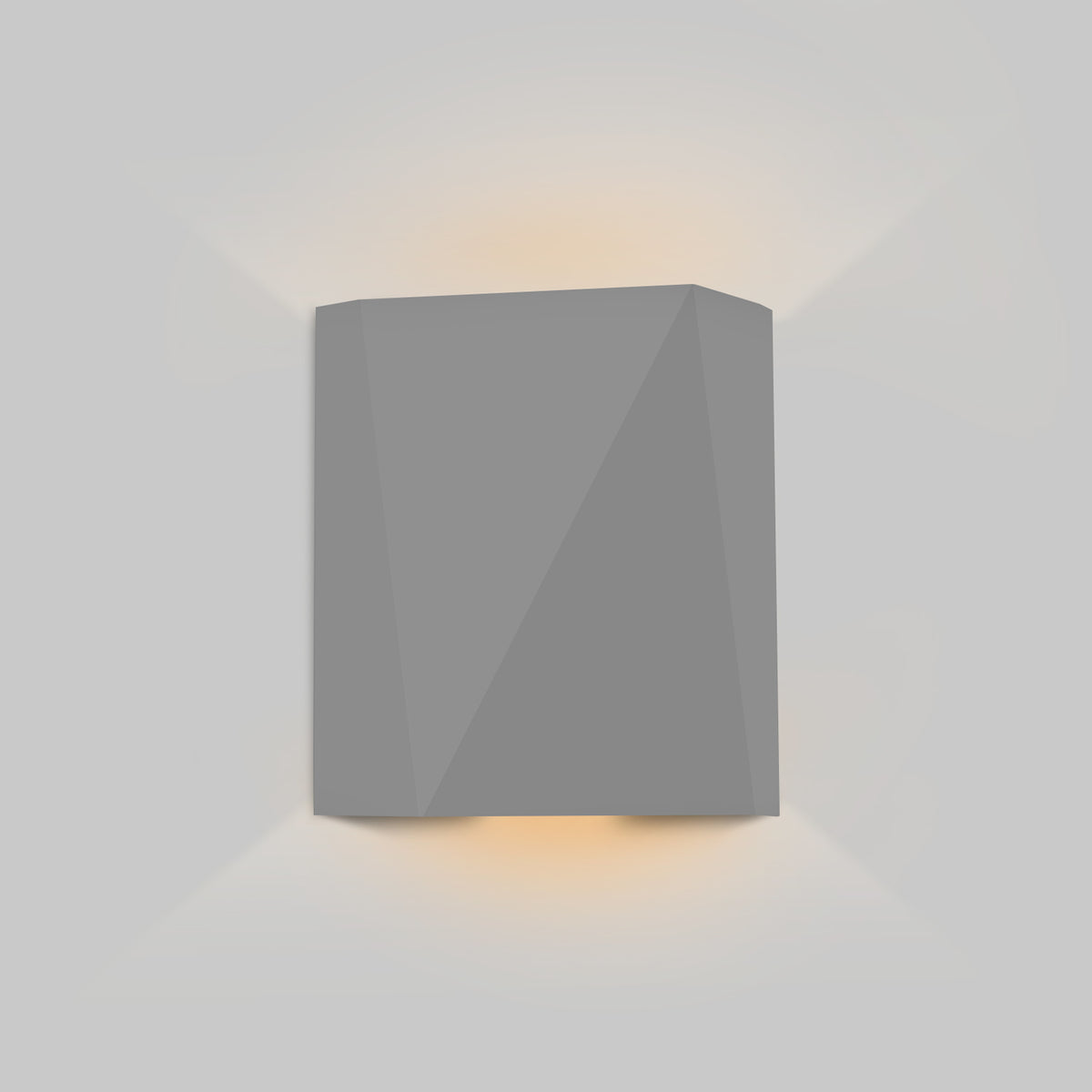 Calx Outdoor LED Sconce by Cerno, showing front view of calx outdoor led sconce in matte grey powdercoat shade.