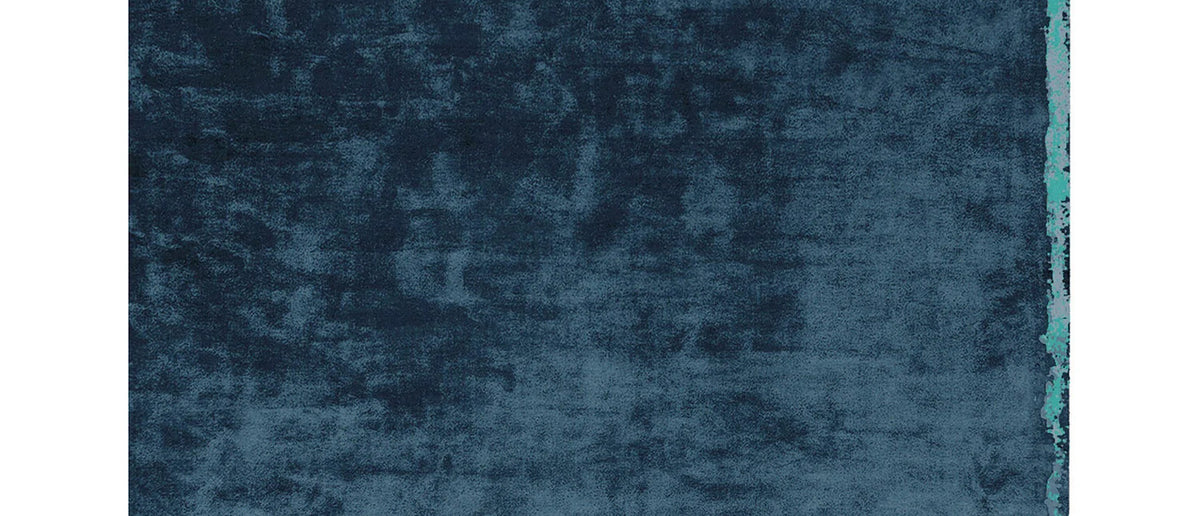 Cameleon CN90 Rug by Second Studio, showing closeup view of cameleon cn90 rug by second studio in blue & turquoise.