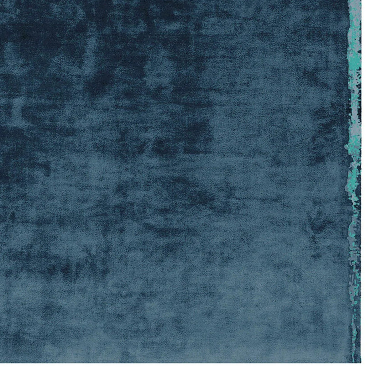 Cameleon CN90 Rug by Second Studio, showing closeup view of cameleon cn90 rug by second studio in blue & turquoise.