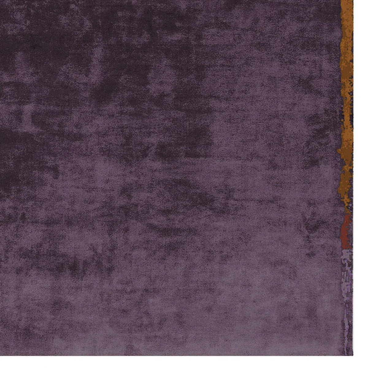 Cameleon CN93 Rug by Second Studio, showing closeup view of cameleon cn93 rug by second studio in purple & rust.