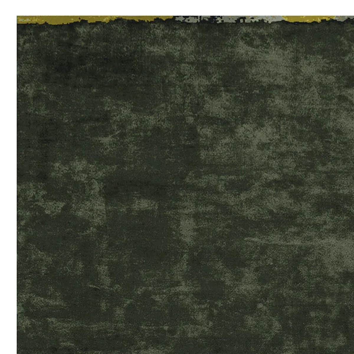 Cameleon CN94 Rug by Second Studio, showing closeup view of cameleon cn94 rug by second studio in moss & yellow.