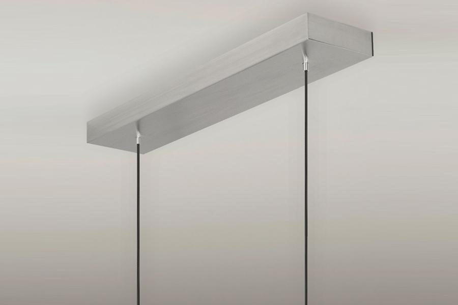 Camur LED Linear Pendant by Cerno, showing canopy for camur led linear pendant in live shot.