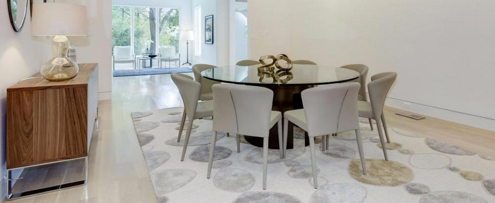 Capri Full Upholstered Stackable Chair by SohoConcept, showing full upholstered stackable chairs in live shot.