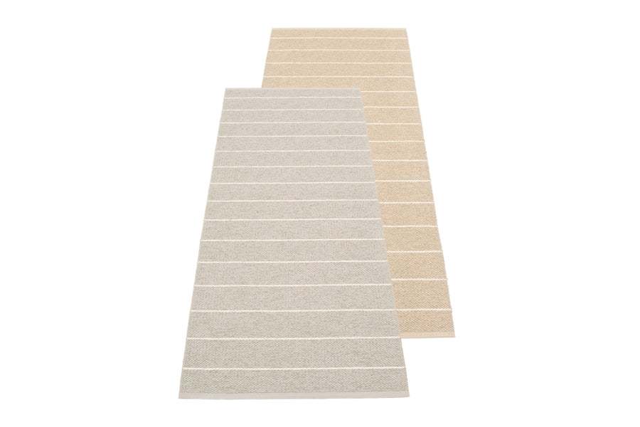 Carl Beige & Linen Rug by Pappelina, showing carl beige & linen rug.