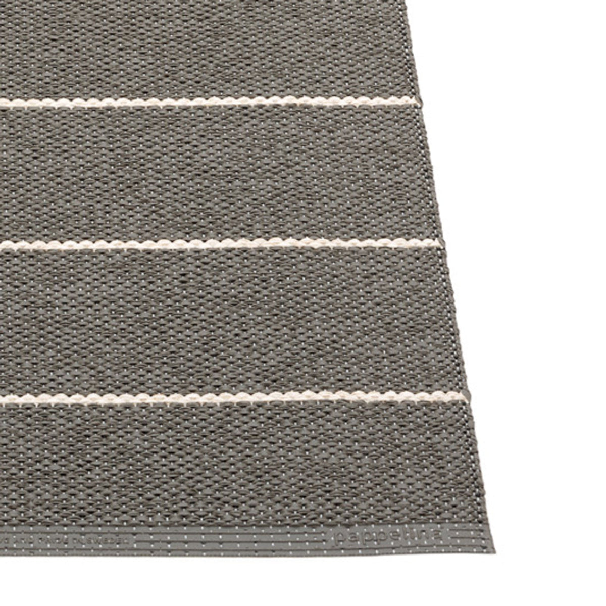 Carl Black Rug by Pappelina, showing closeup view of carl black rug.