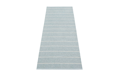 Carl Blue Fog & Dove Blue Rug by Pappelina - 2.25' x 6'.