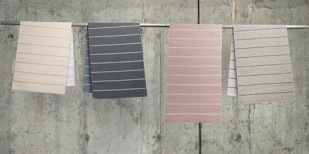 Carl Granit & Storm Rug by Pappelina, showing of carl granit & storm rug in live shot.