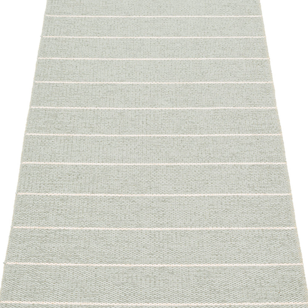 Carl Sage & Seagrass Rug by Pappelina, showing detail view of carl sage & seagrass rug.
