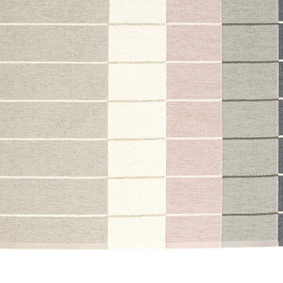 Carl Warm Grey & Fossil Grey Rug by Pappelina, showing different colors of carl rug.