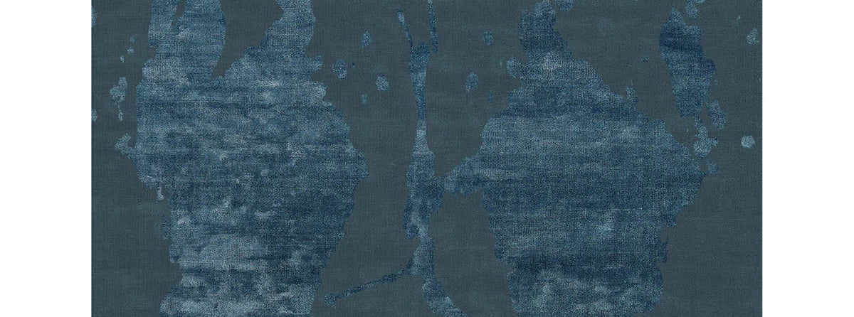 Cascina No 40 CO40 Rug by Second Studio, showing closeup view of cascina no 40 co40 rug by second studio in rectangular/dark denim blue.
