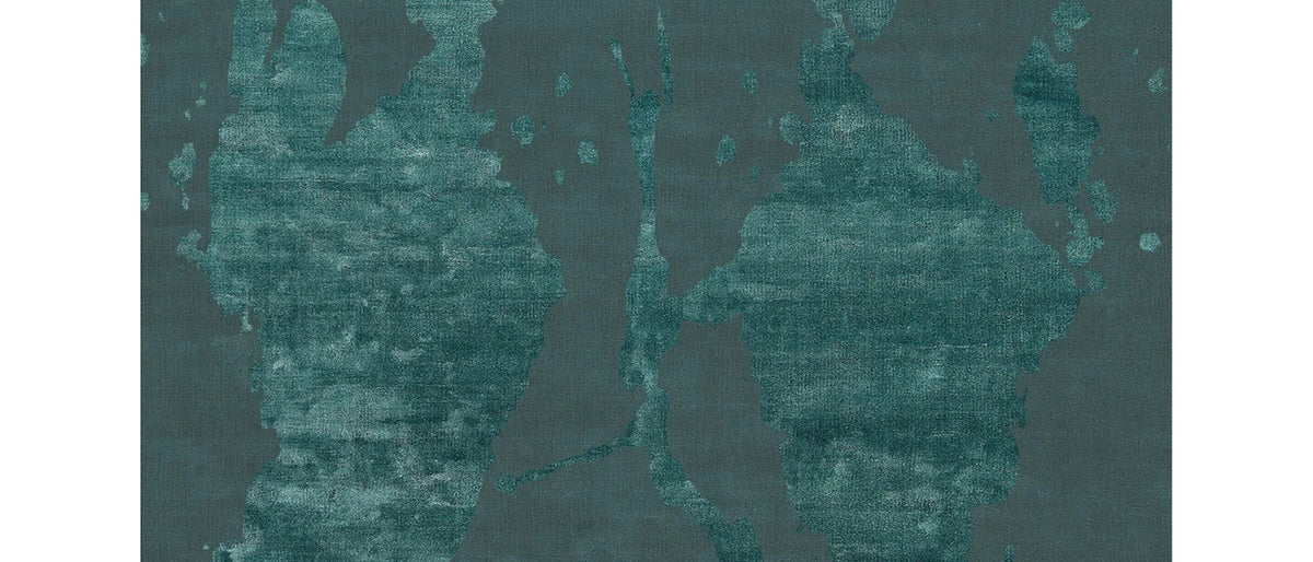 Cascina No 41 CO41 Rug by Second Studio, showing closeup view of cascina no 41 co41 rug by second studio in rectangular/emerald green.