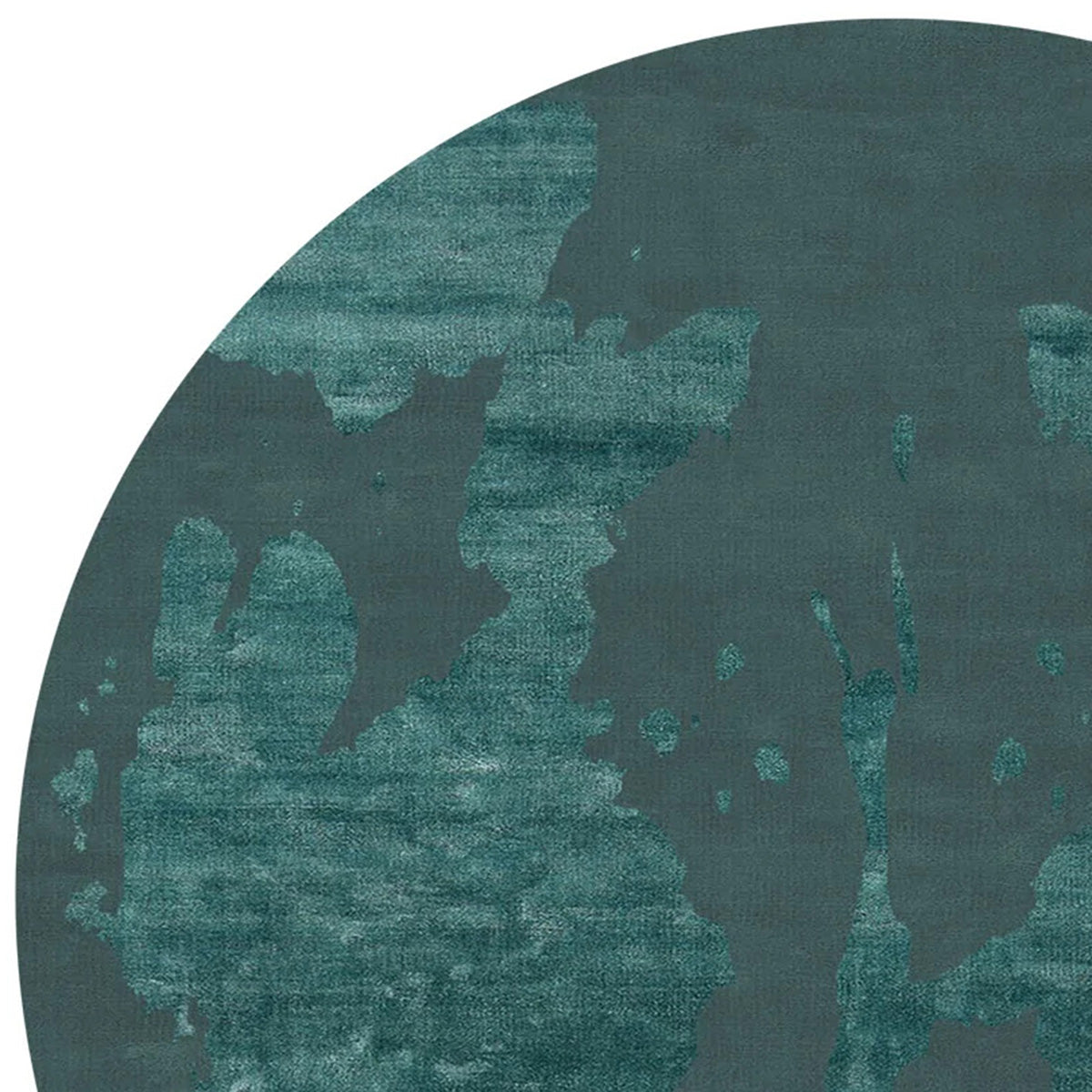 Cascina No 41 CO41 Rug by Second Studio, showing closeup view of cascina no 41 co41 rug by second studio in round/emerald green.