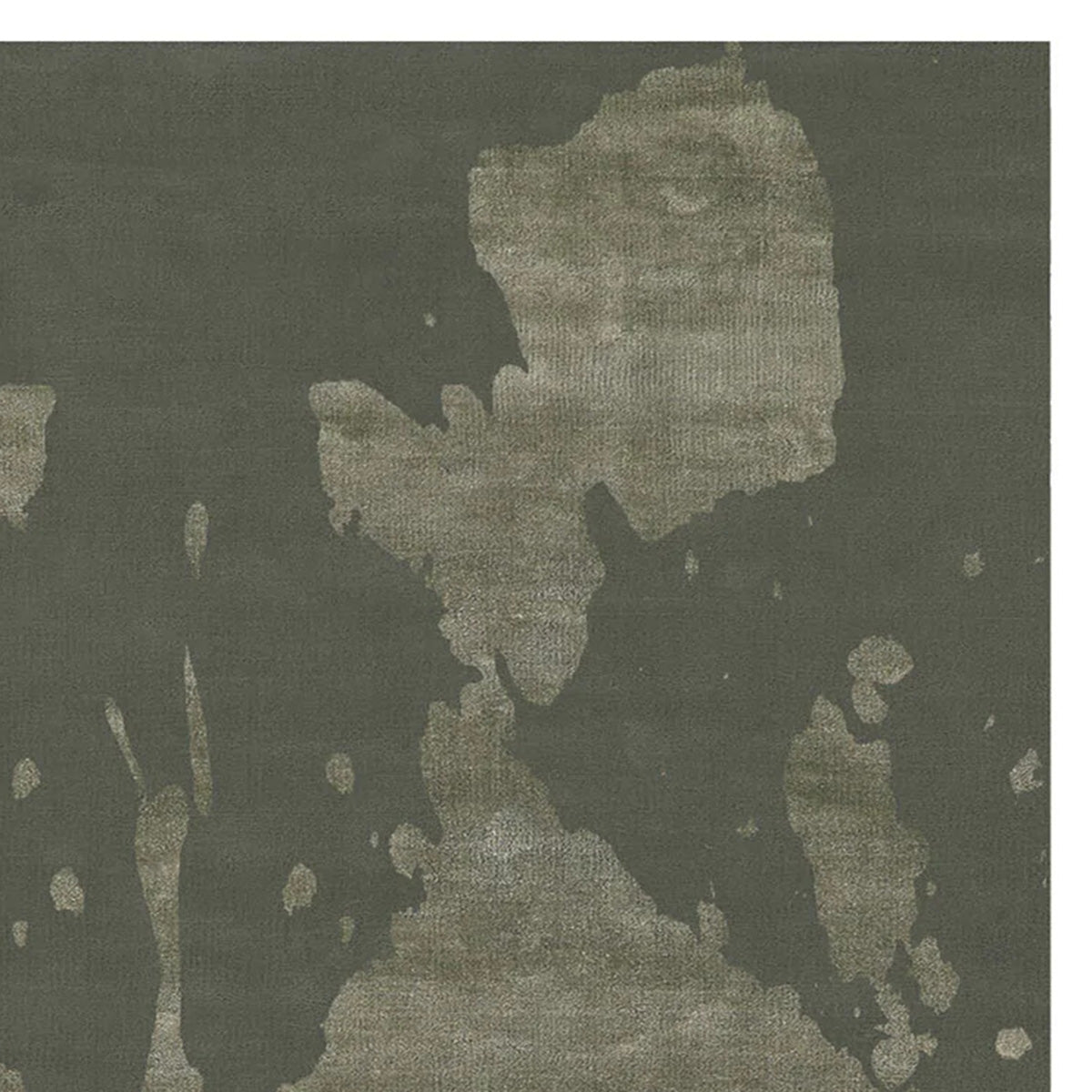 Cascina No 42 CO42 Rug by Second Studio, showing closeup view of cascina no 42 co42 rug by second studio in rectangular/dark olive green.