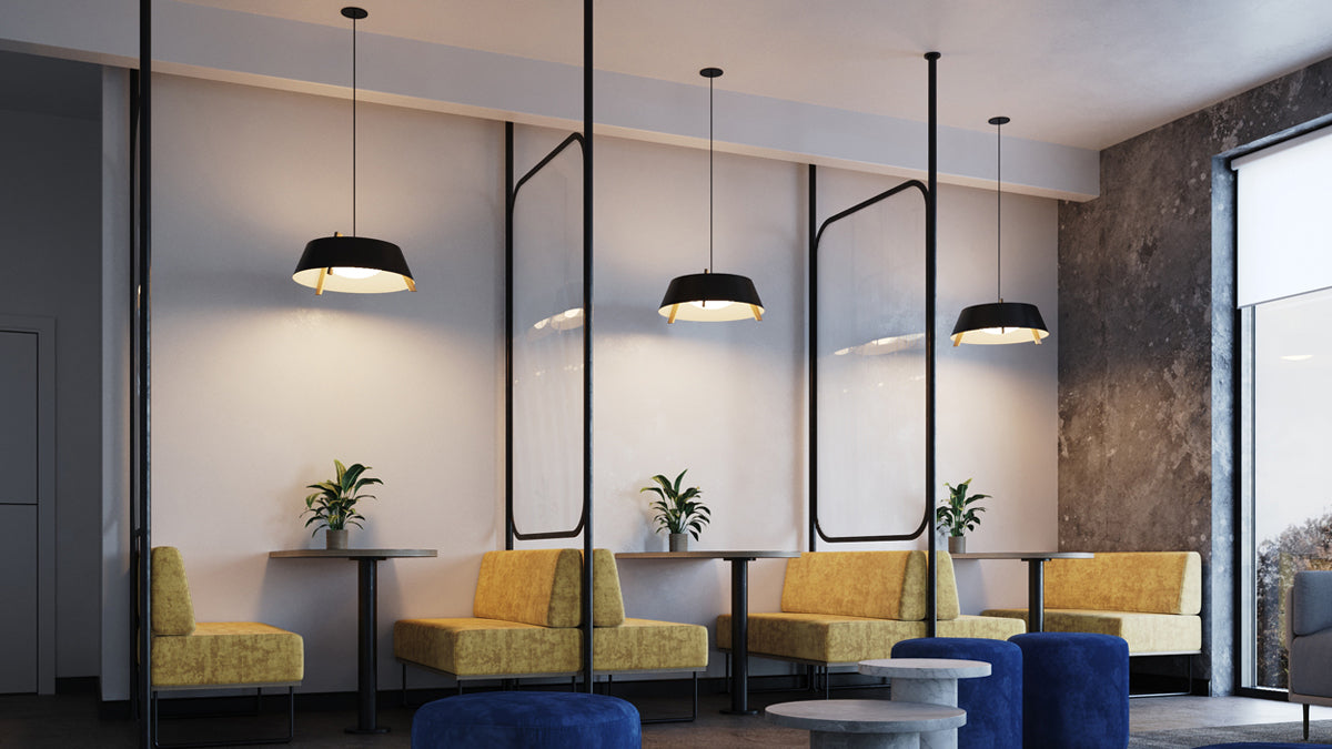 Casia Pendant by Cerno, showing of casia pendant in live shot.