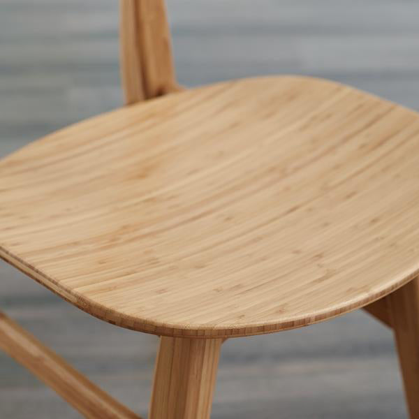 Cassia Dining Chair by Greenington, showing closeup view of cassia dining chair in live shot.