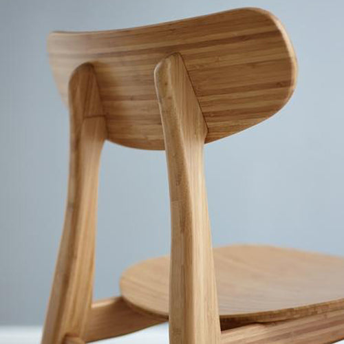 Cassia Dining Chair by Greenington, showing closeup view of cassia dining chair in live shot.