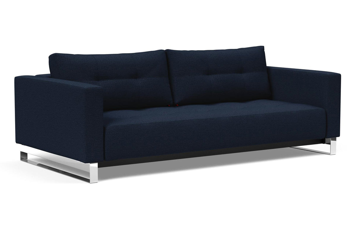 Cassius D.E.L. Sofa Bed by Innovation - 528 Mixed Dance Blue (stocked).