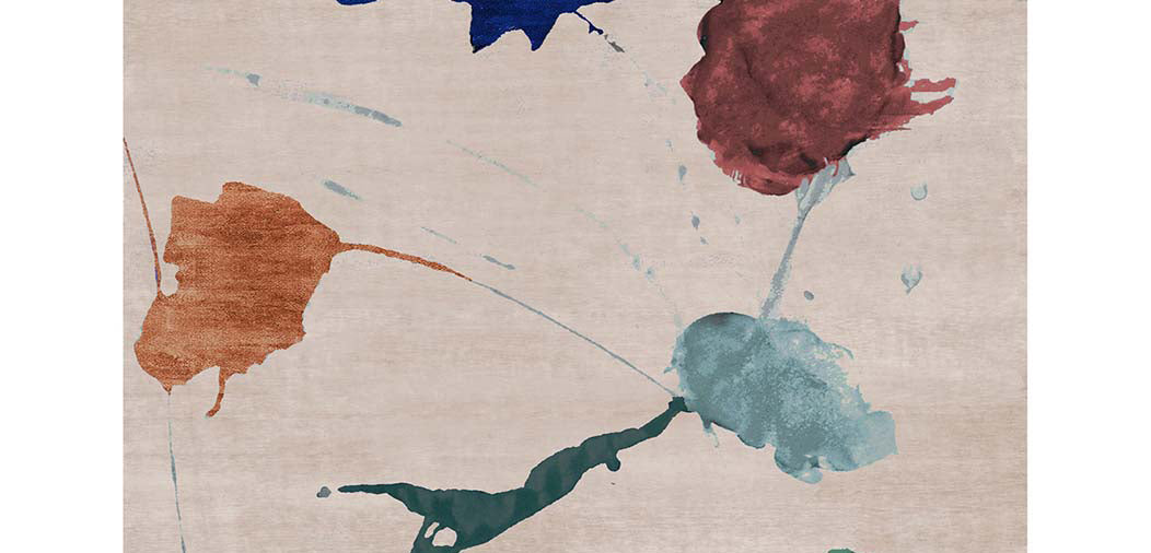 Castelli Nivole No 106 CO106 Rug by Second Studio, showing closeup view of castelli nivole no 106 co106 rug by second studio in multi colors.
