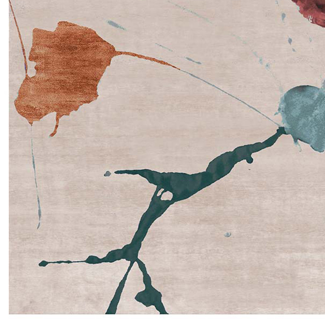 Castelli Nivole No 106 CO106 Rug by Second Studio, showing closeup view of castelli nivole no 106 co106 rug by second studio in multi colors.