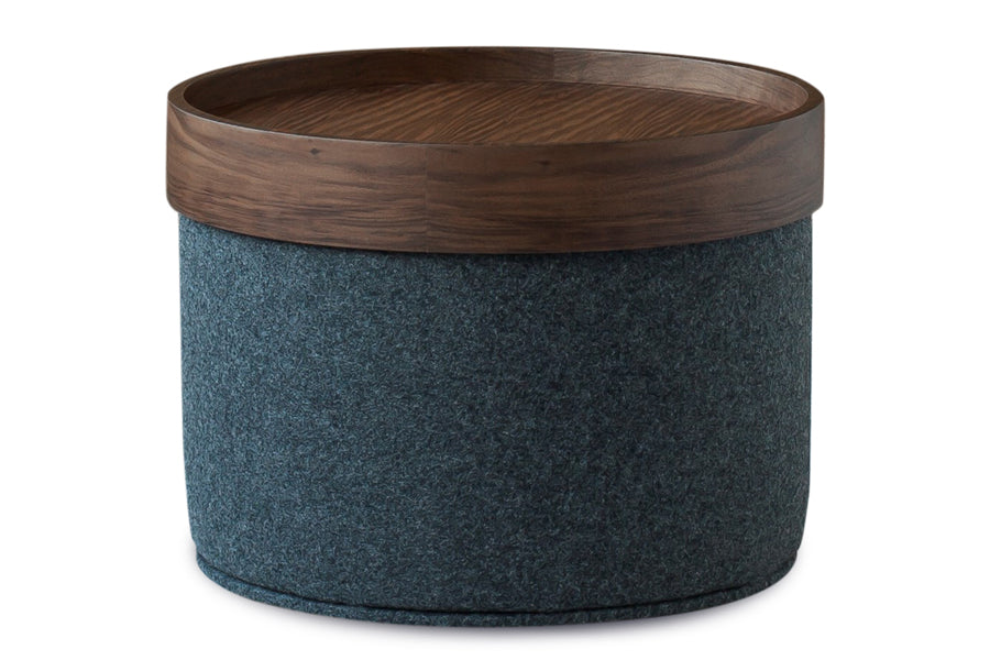 Celine Pouf by SohoConcept, showing celine pouf with tray.