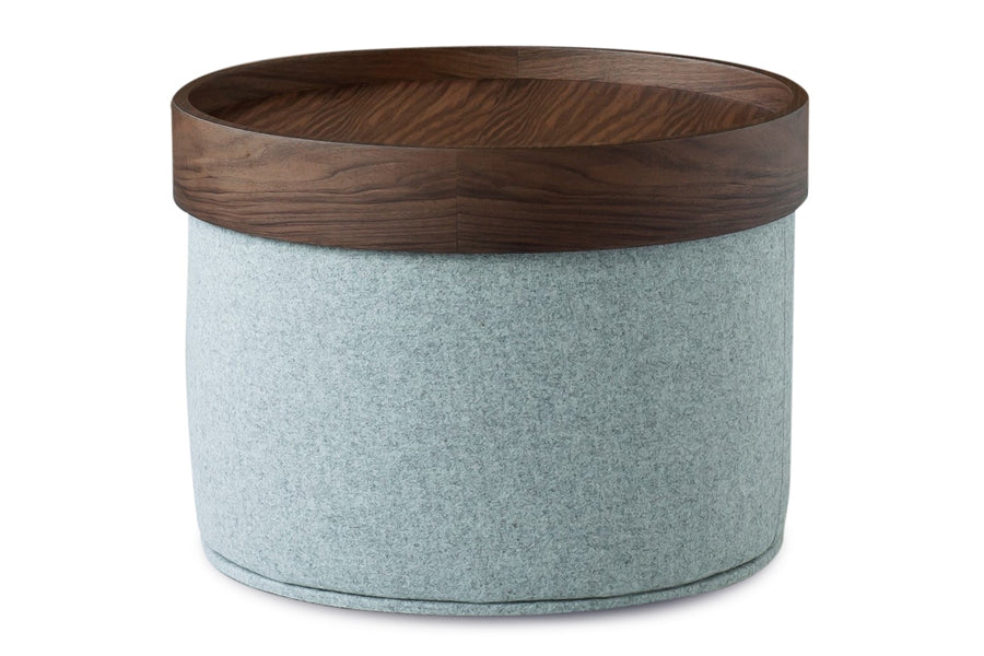 Celine Pouf by SohoConcept, showing celine pouf with tray.