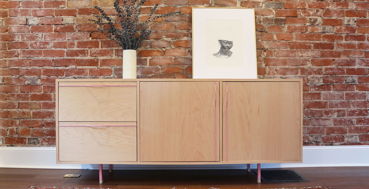 Chapman Credenza Storage Unit By Tronk Design, showing chapman credenza storage unit in live shot.
