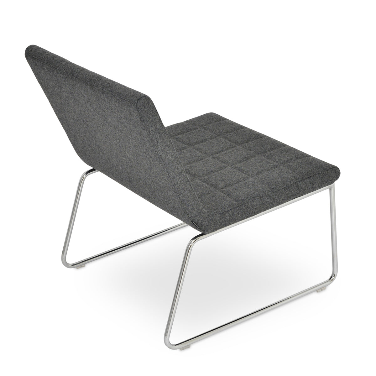 Chelsea Slide Chair by SohoConcept, showing back angle view of slide chair.