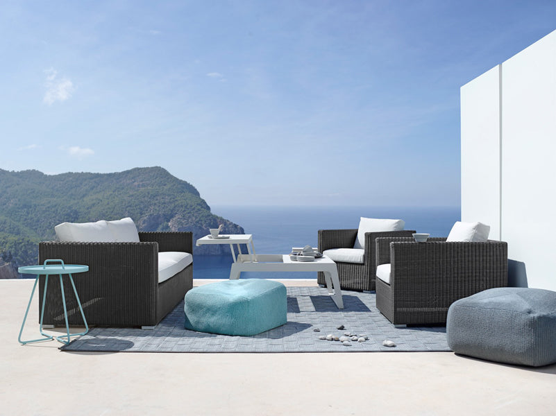 Chester 3 Seater Lounge Sofa by Cane-Line, showing chester 3-seater lounge sofa in live shot.