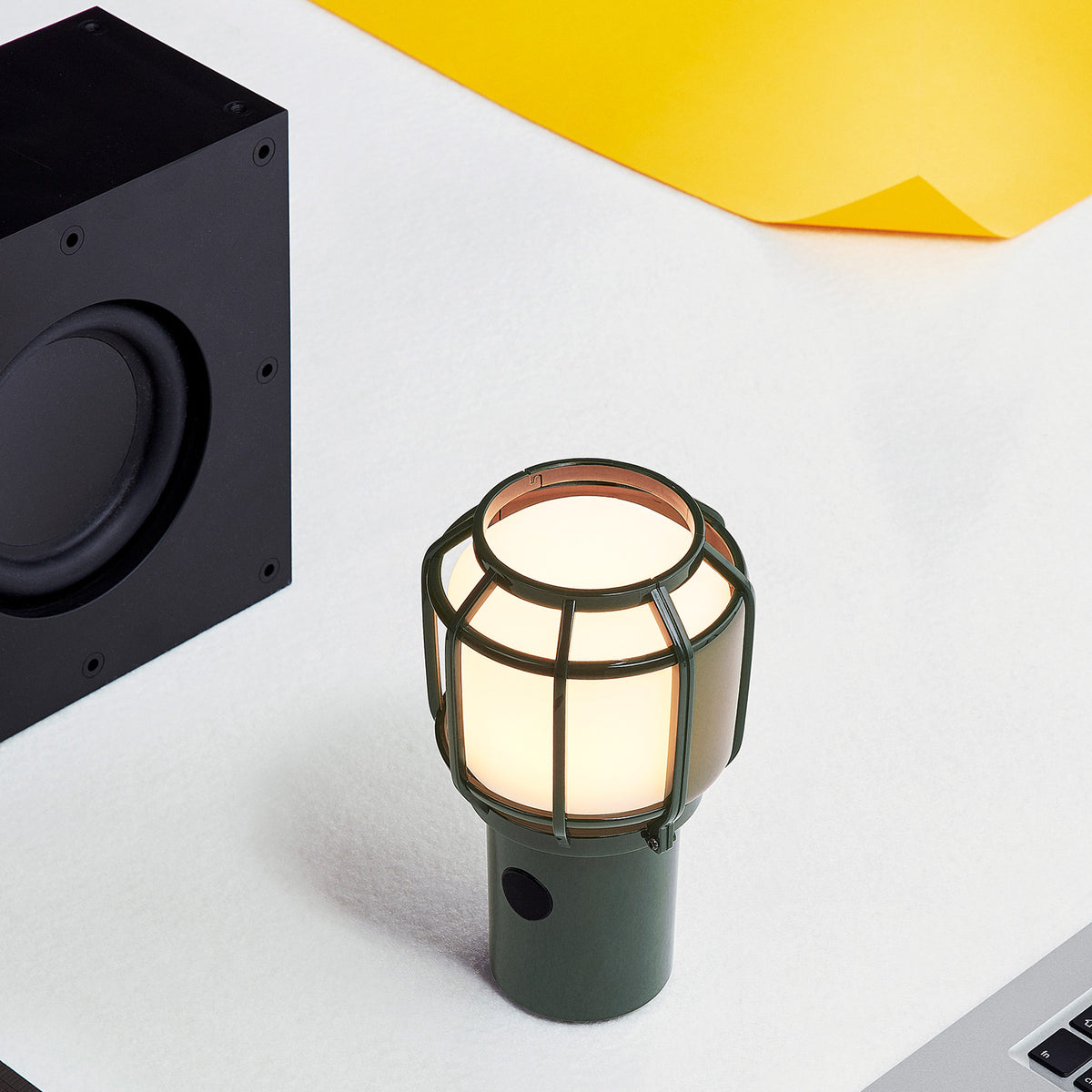 Chispa Portable Lamp by Marset, showing chispa portable lamp in live shot.