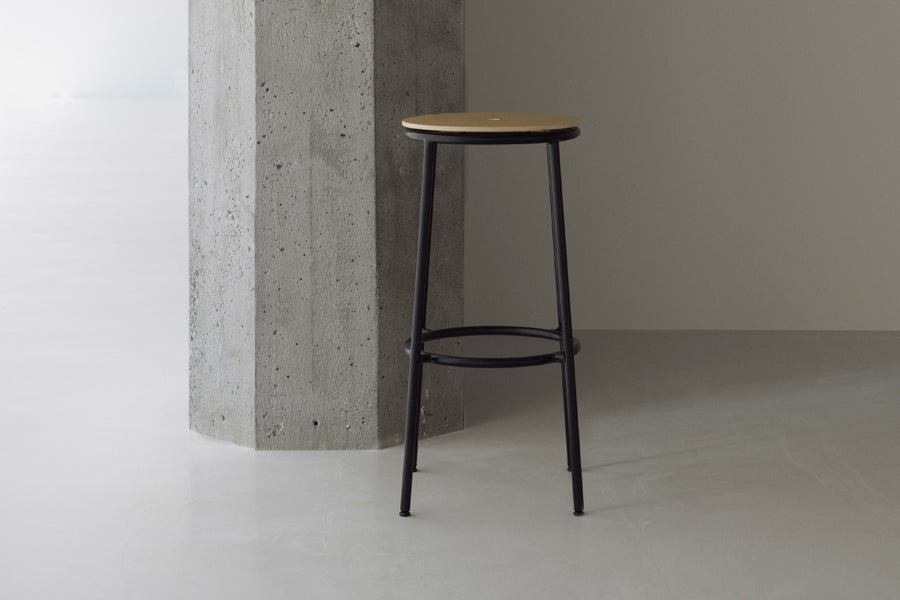 Circa Barstool by Normann Copenhagen, showing circa barstool in live shot.