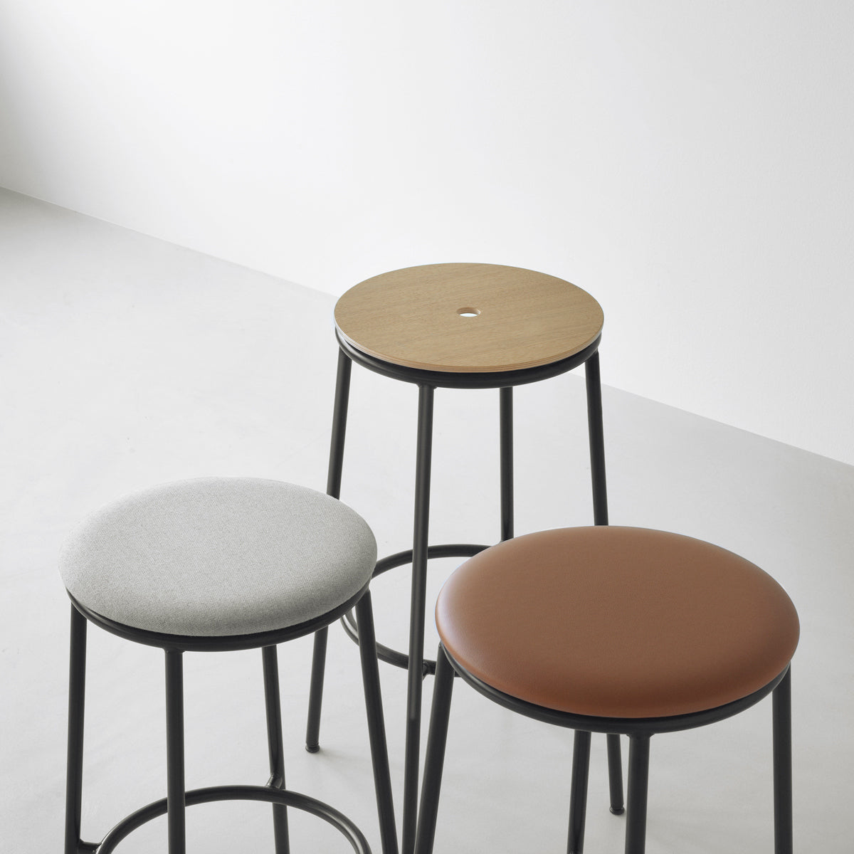 Circa Barstool by Normann Copenhagen, showing closeup view of circa barstools in live shot.
