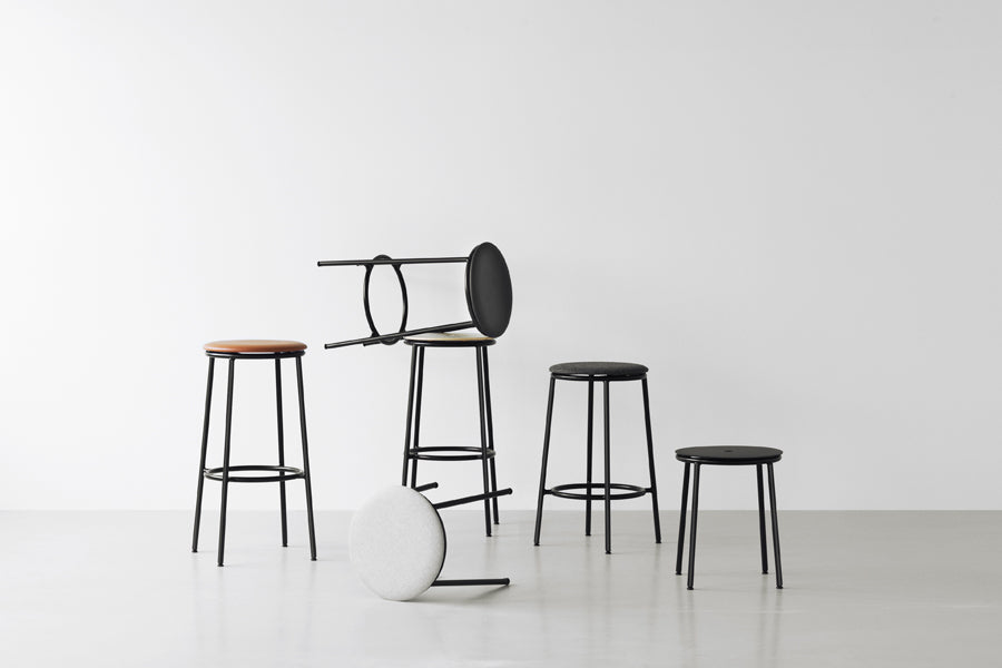 Circa Barstool by Normann Copenhagen, showing circa barstools in live shot.
