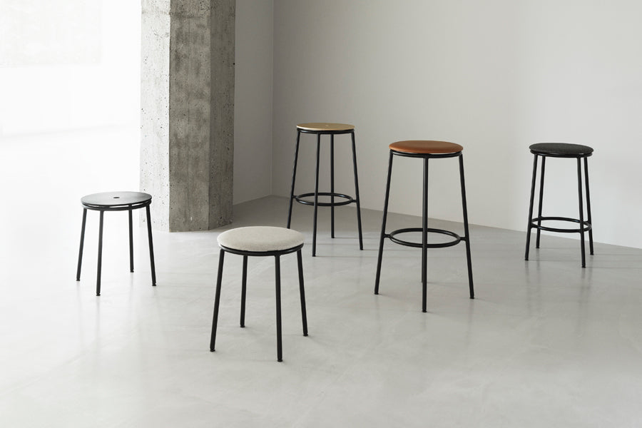 Circa Stool by Normann Copenhagen, showing circa stools in live shot.