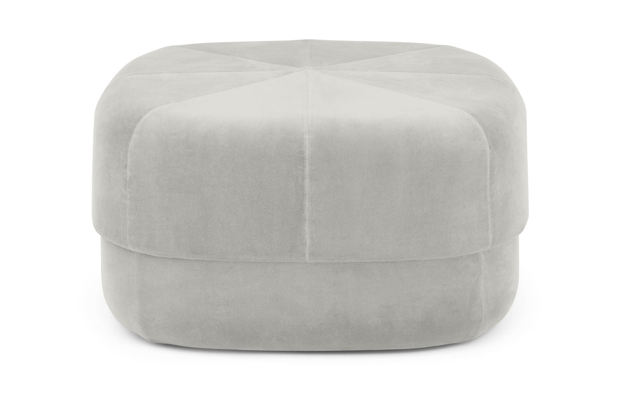 Circus Velour Pouf by Normann Copenhagen - Large, Beige JAB City Velvet Upholstery.