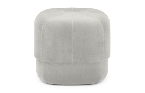 Circus Velour Pouf by Normann Copenhagen - Small, Beige JAB City Velvet Upholstery.