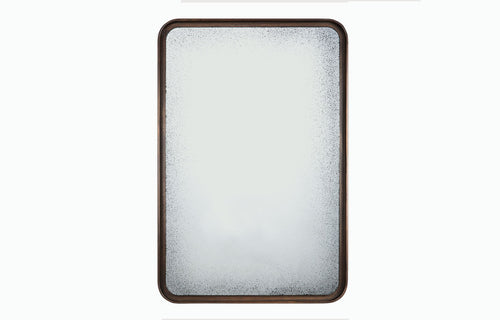 Clear Edge Wall Mirror - Medium Aged - Mahogany by Ethnicraft - Clear.