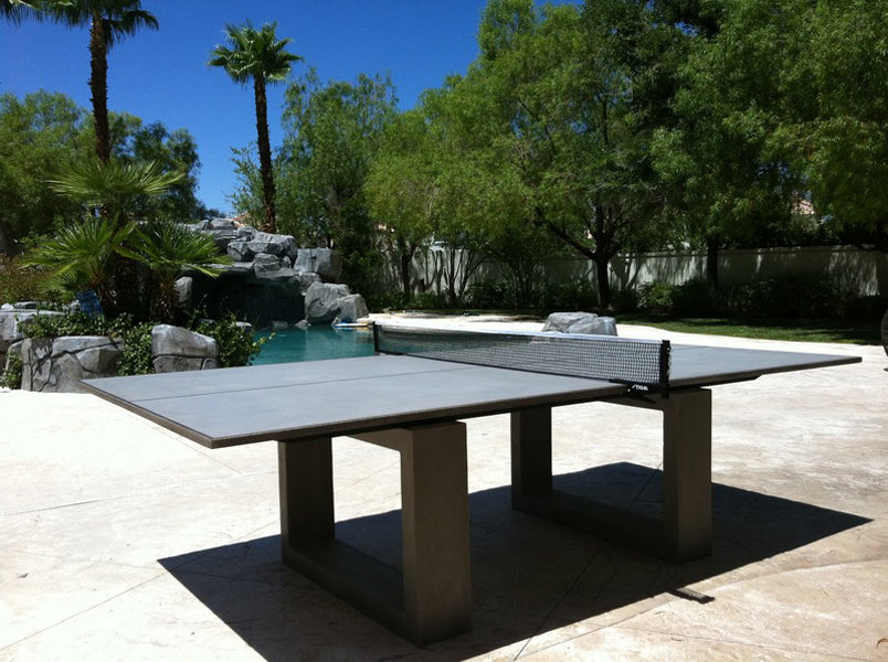 James De Wulf Commercial Ping Pong Table by De Wulf, showing commercial ping pong table in live shot.