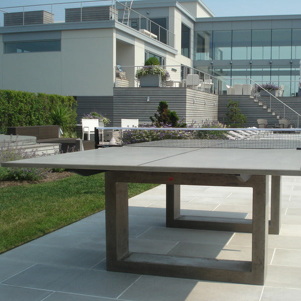 James De Wulf Commercial Ping Pong Table by De Wulf, showing commercial ping pong table in live shot.
