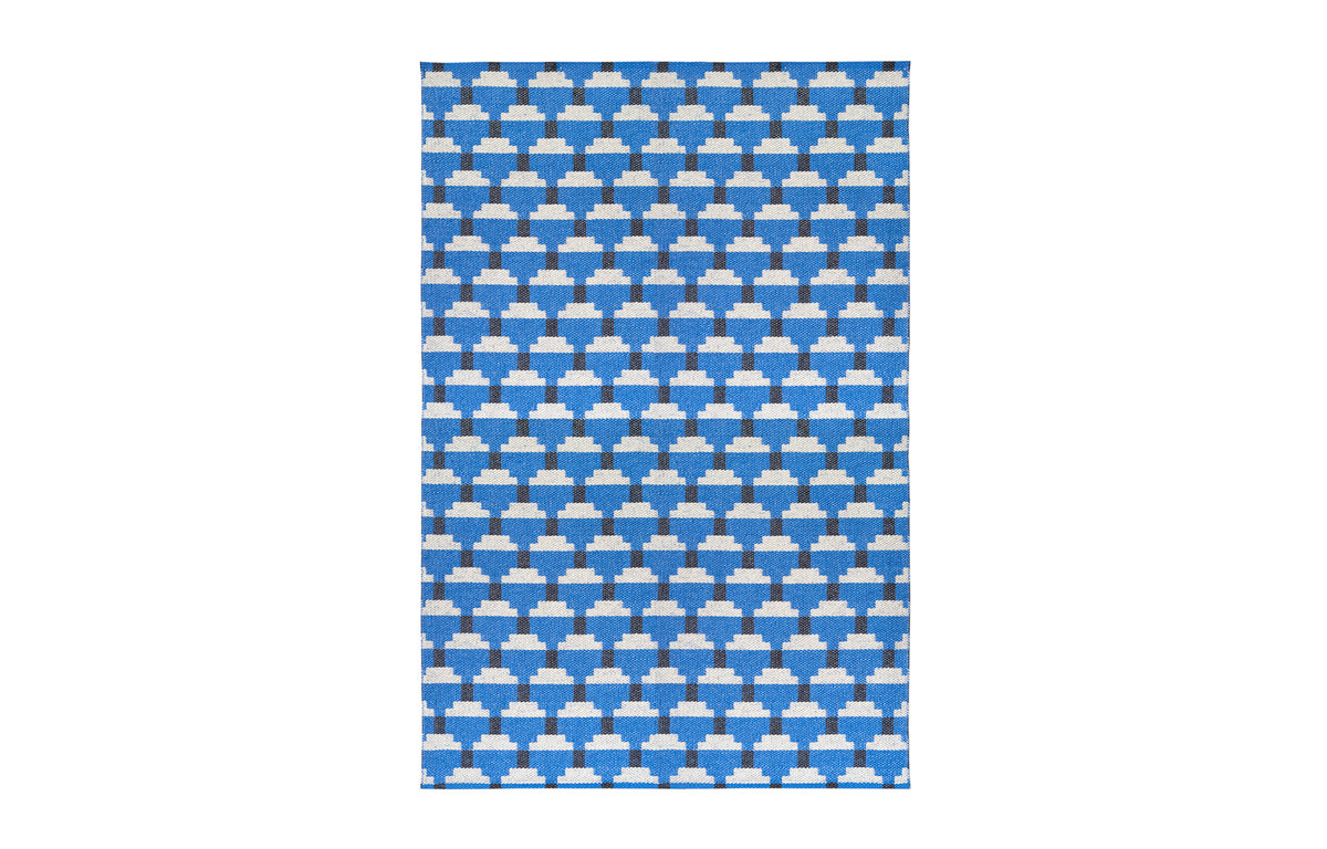 Confect Woven Plastic Rug by Brita - Cobalt Confect Woven Rug.