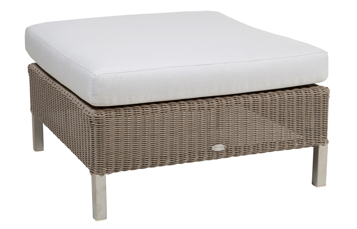 Connect Footstool by Cane-Line - White Natte Cushion.
