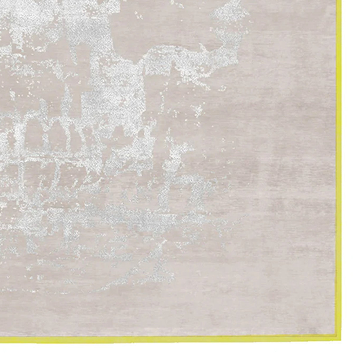 Copertino Skull CL229 Rug by Second Studio, showing closeup view of copertino skull cl229 rug by second studio in taupe & silver.