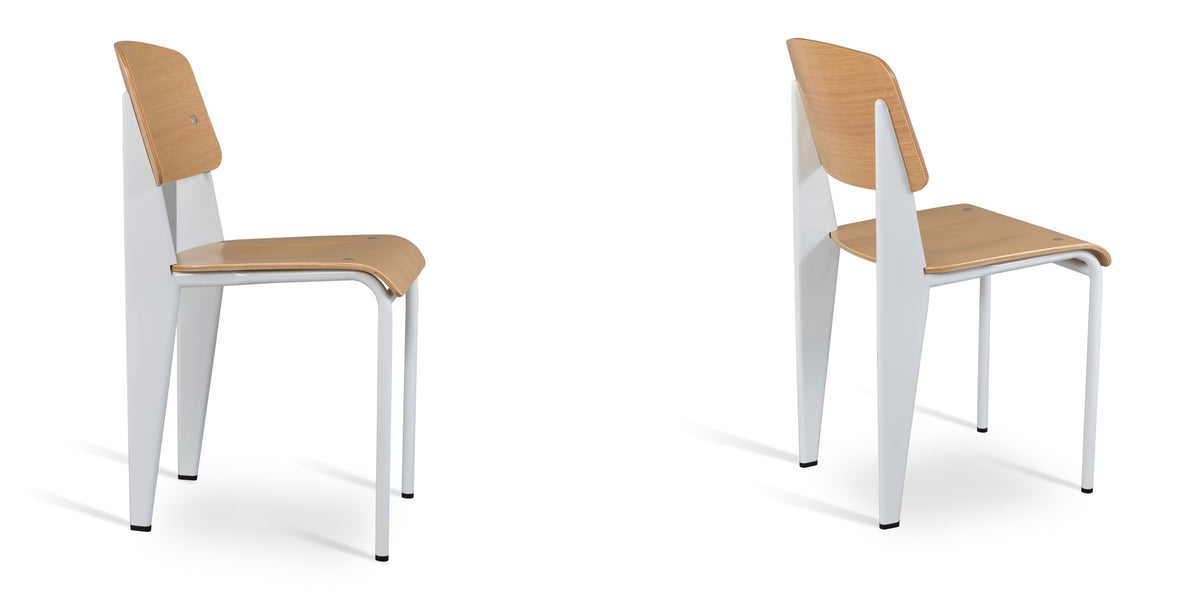 Coral Chair by SohoConcept, showing angle view of dining chairs.