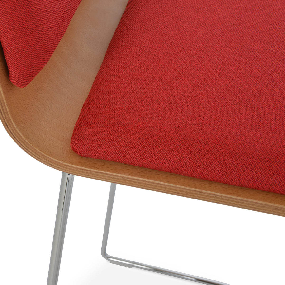 Corona Handle Back Wire Counter Stool by SohoConcept, showing closeup view of handle back wire counter stool.