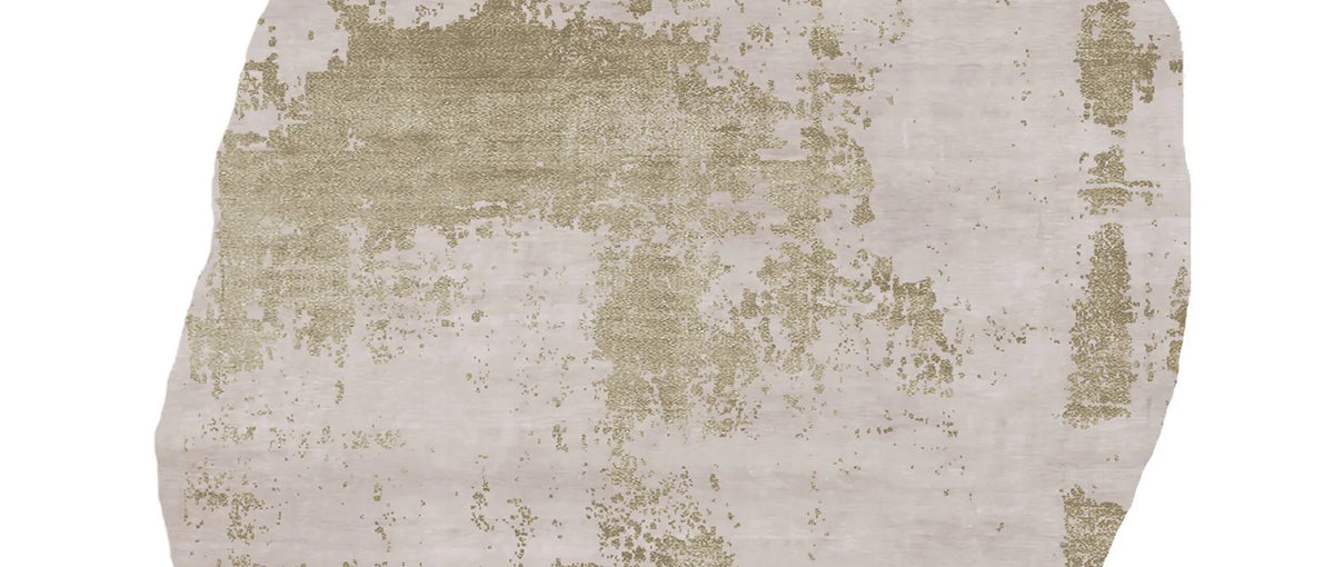 Coste Di Moro 143 CO90 Rug by Second Studio, showing closeup view of coste di moro 143 co90 rug by second studio in taupe & faded gold.