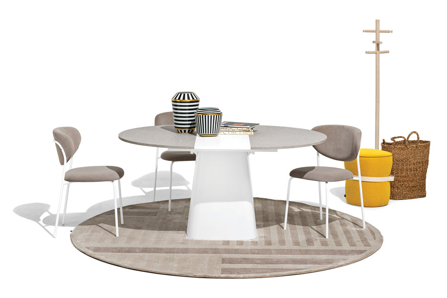 Cozy Chair by Connubia, showing cozy chairs with table.