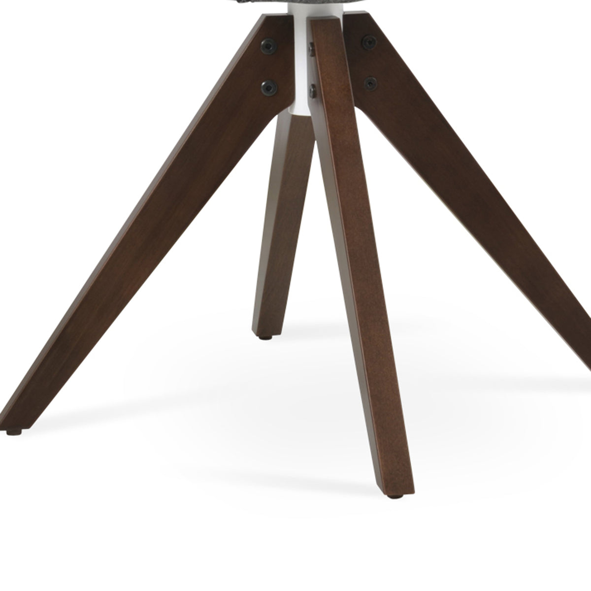 Crescent Pyramid Swivel Dining Chair by SohoConcept, showing closeup view of pyramid swivel dining chair.