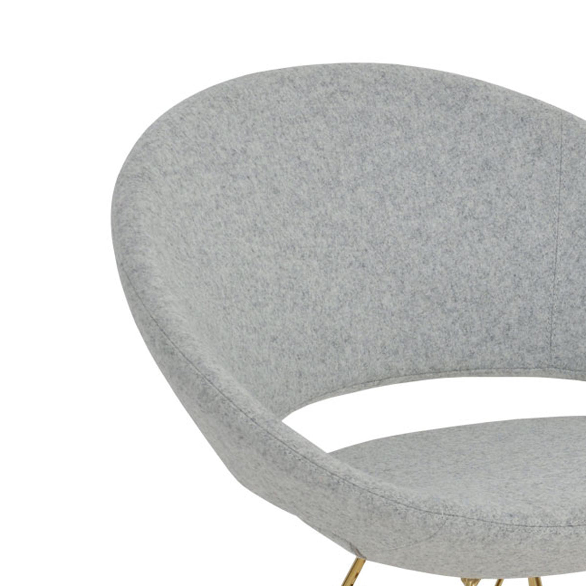Crescent Tower Dining Chair by SohoConcept, showing closeup view of crescent tower dining chair.